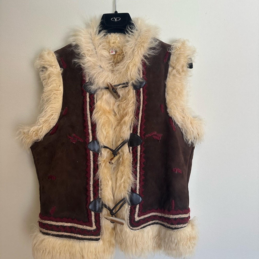 Joie Leather and Fur Vest